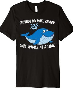 Funny Whale Art For Men Dad Orca Narwhal Blue Whales Premium T-Shirt