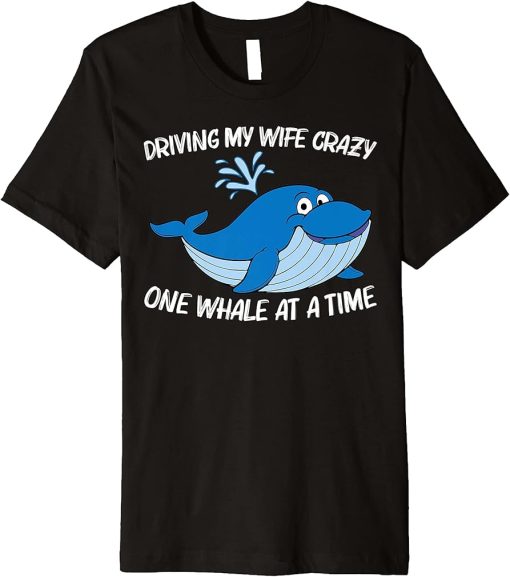 Funny Whale Art For Men Dad Orca Narwhal Blue Whales Premium T-Shirt