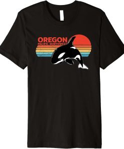 Oregon Orca Killer Whale Retro Vintage 80s Premium T-Shirt